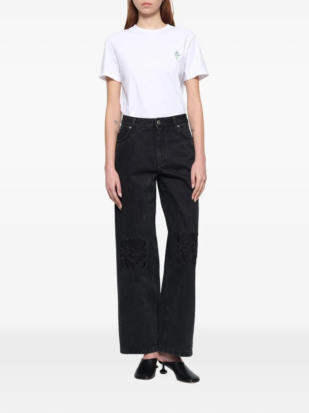 LOEWE Anagram baggy jeans Zwart