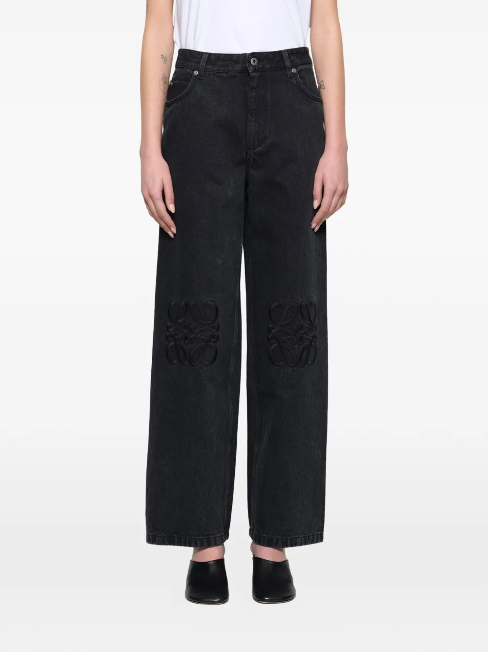 LOEWE Anagram baggy jeans Zwart