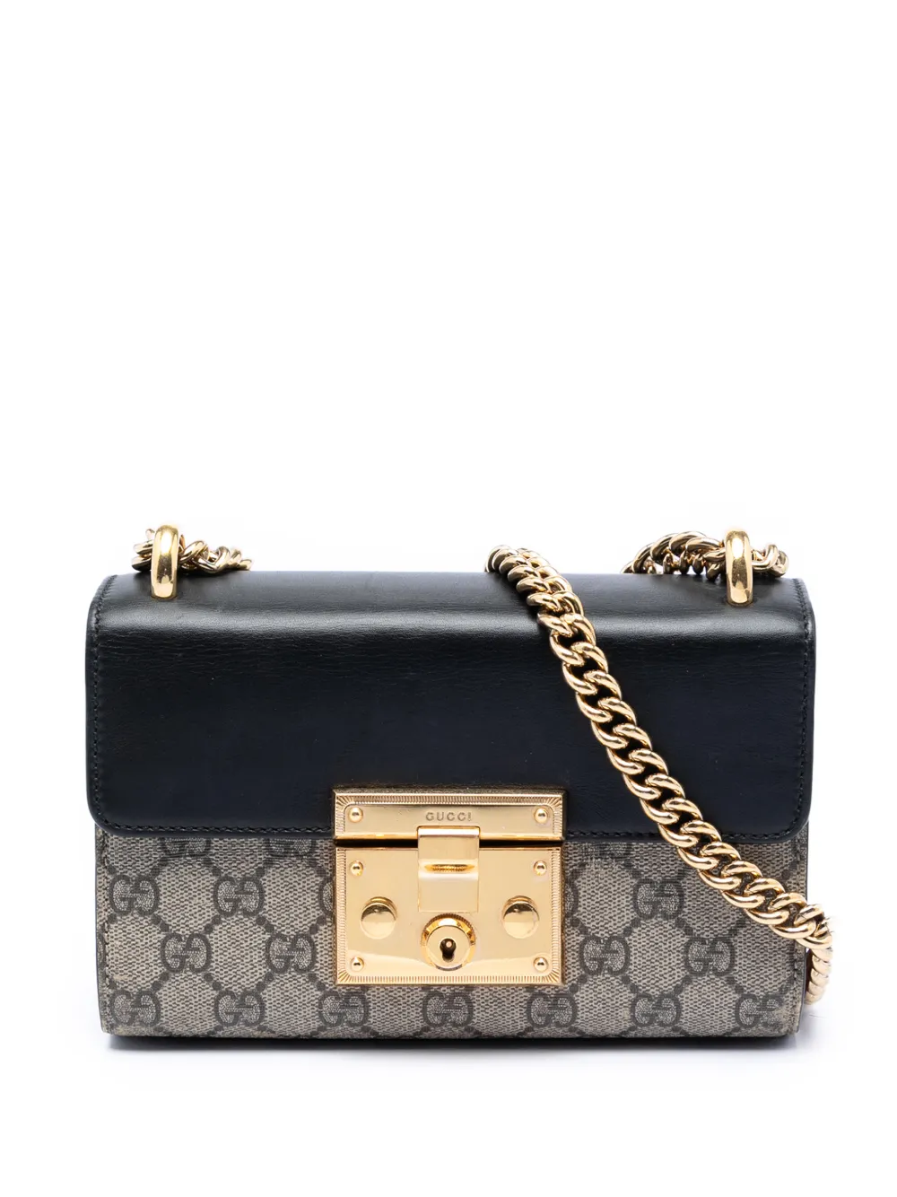 Gucci Pre-Owned 2016-2026 Small GG Supreme Padlock crossbody bag - Schwarz