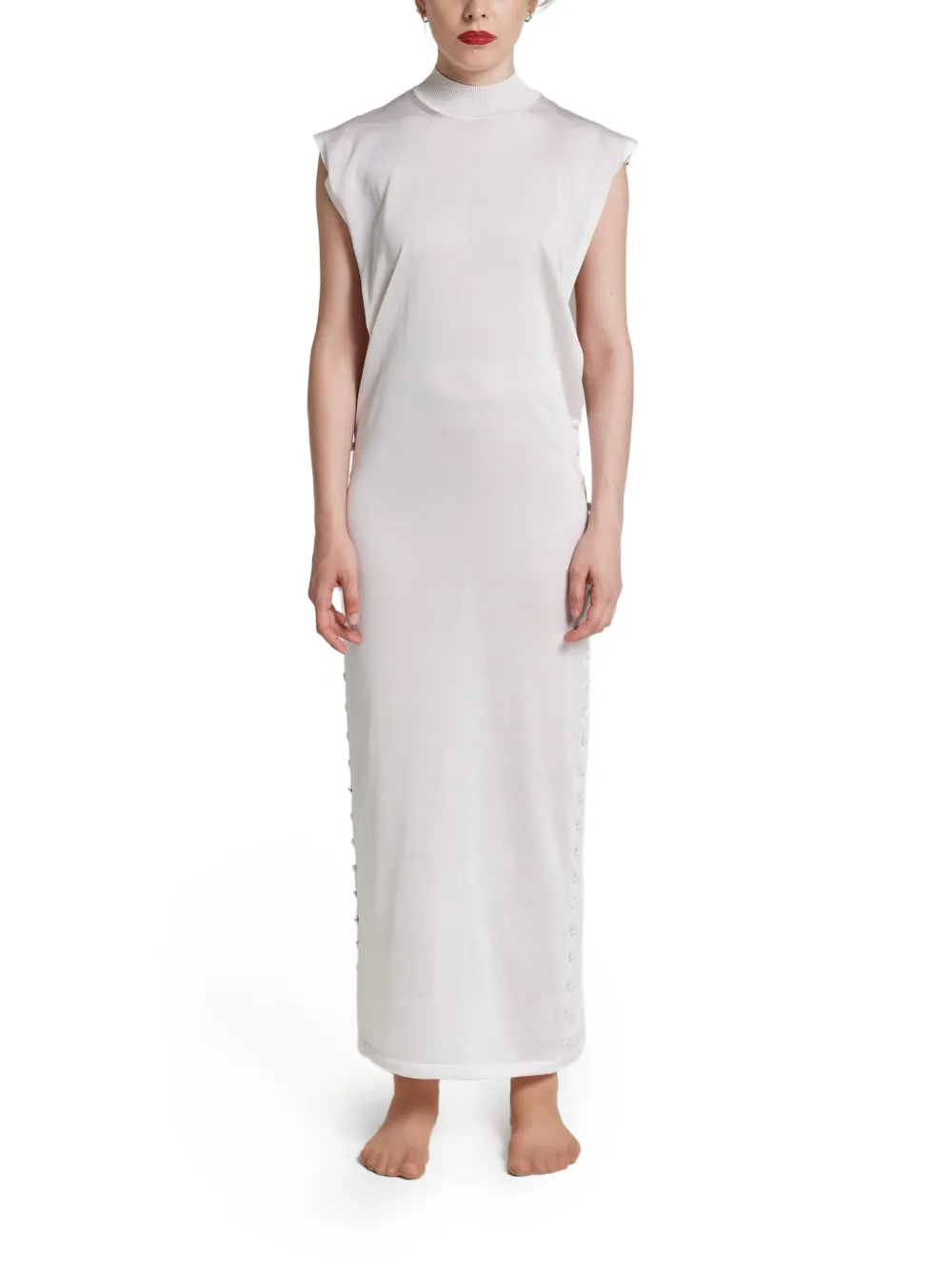 ROT The Vestal button-fastening dress - Weiß