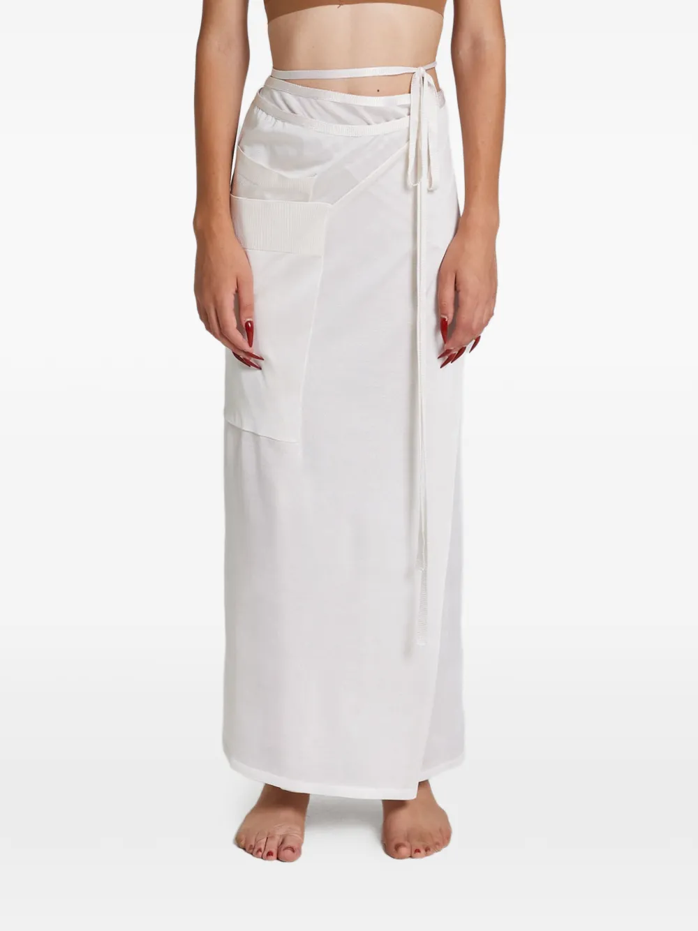 ROT The Pareo silk skirt - Toni neutri