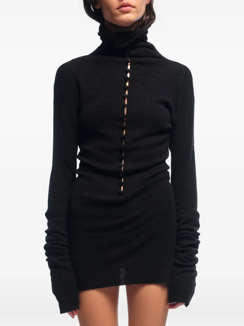 ROT The Not So Sartre button-up sweater - Nero