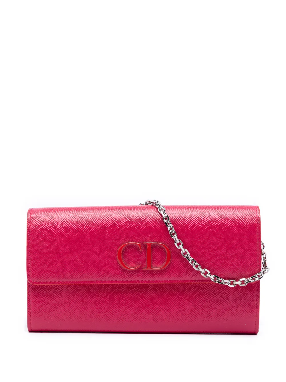 Christian Dior Pre-Owned 2014 Grained Patent Mania Rendez Vouz Wallet on Chain handbag - Rosa