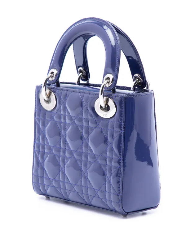 Christian Dior Pre-Owned 2015 Mini Patent Cannage Lady Dior