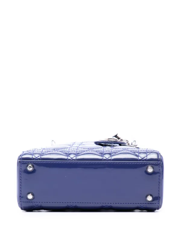 Christian Dior Pre-Owned 2015 Mini Patent Cannage Lady Dior