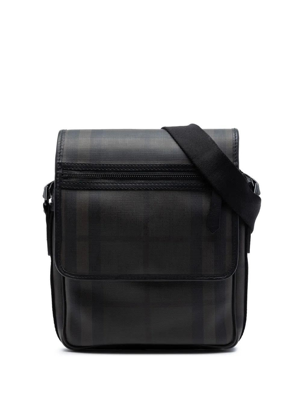 Burberry Pre-Owned 2000-2017 Smoked Check Coated Canvas Messenger Bag crossbody bag - Grey