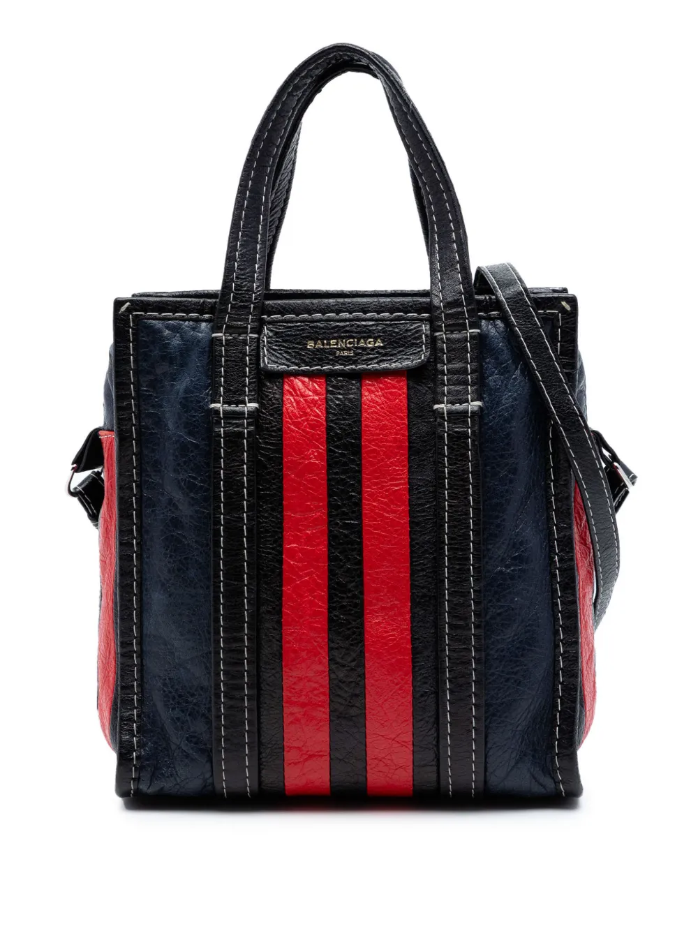 Balenciaga Pre-Owned 2017 Lambskin Bazar Shopper XS satchel - Schwarz