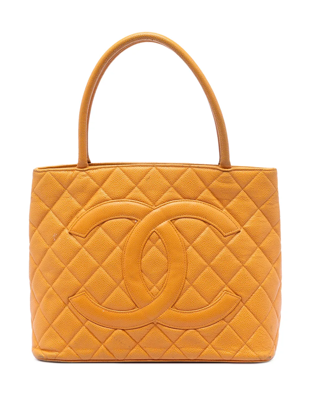 CHANEL Pre-Owned 2003-2004 Caviar Medallion tote bag - Giallo
