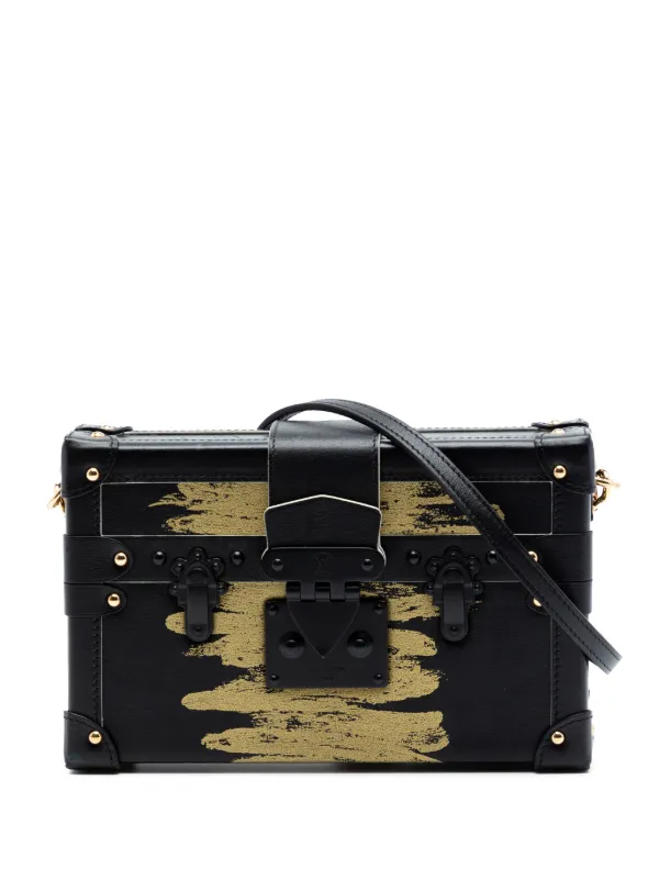 Louis Vuitton Pre-owned 2017 Leather Golden Light Petite Malle Crossbody Bag in Black