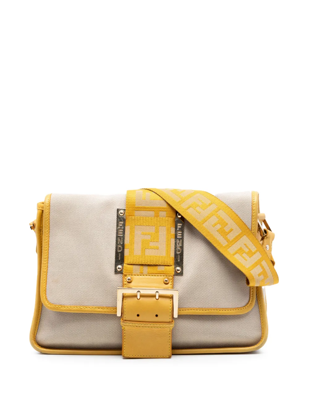 Fendi Pre-Owned 2000-2010 Canvas Borsa Tape shoulder bag - Gelb