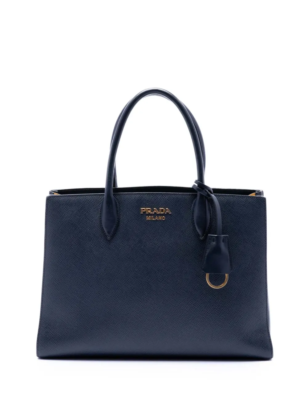Prada Pre-Owned 2013-2026 Medium Saffiano Bibliotheque satchel - Blu