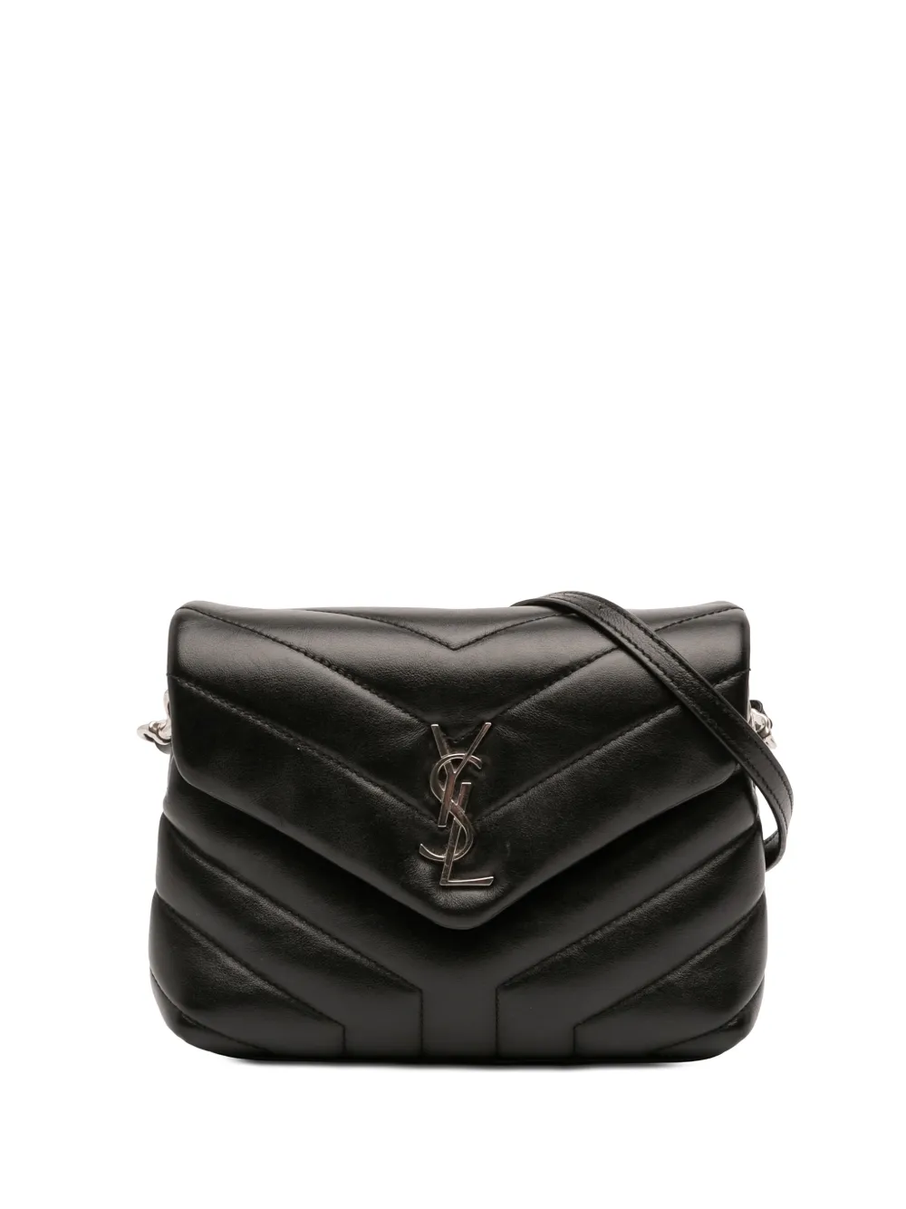 Saint Laurent Pre-Owned 2021 Toy Matelasse Calfskin Monogram LouLou crossbody bag - Black