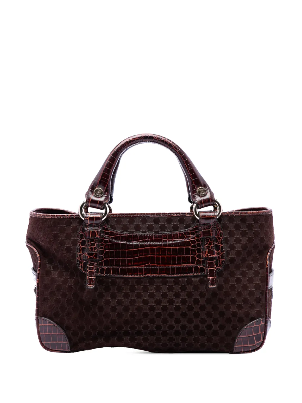 Celine Pre-Owned 2007 Macadam Suede Boogie handbag - Marrone