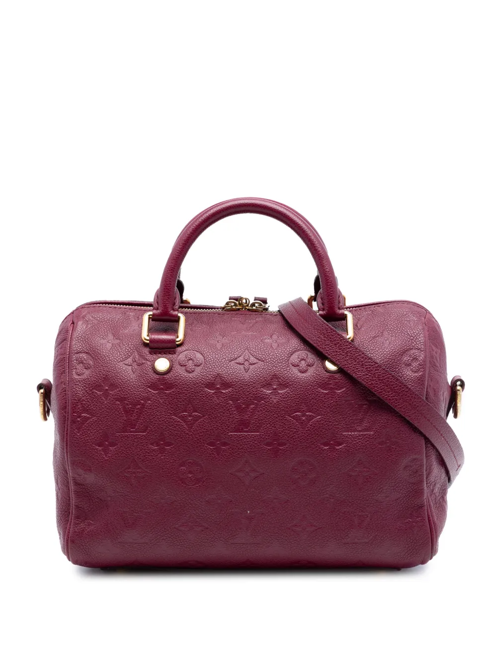 Louis Vuitton Pre-Owned 2012 Monogram Empreinte Speedy Bandouliere 25 satchel - Rosso