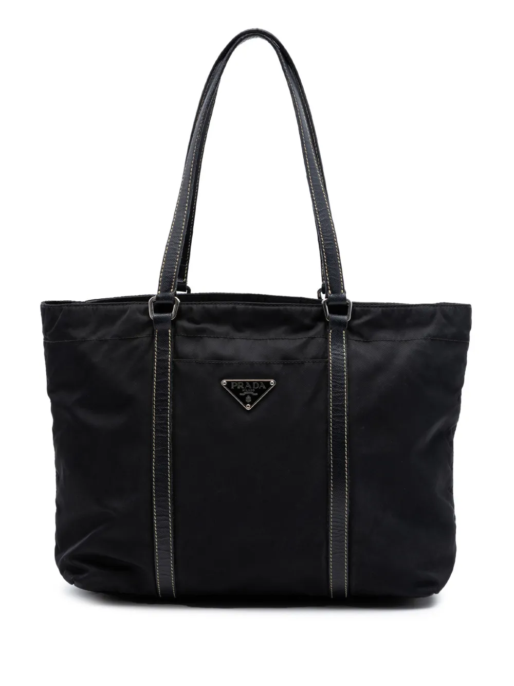 Prada Pre-Owned 2013-2026 Saffiano Trimmed Tessuto tote bag - Schwarz