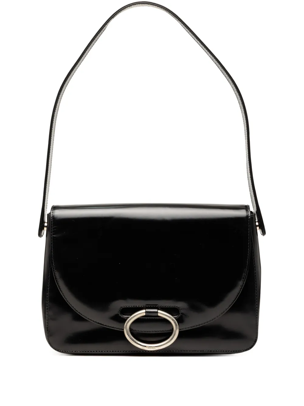 Prada Pre-Owned 2000-2013 Spazzolato Leather Flap shoulder bag - Nero