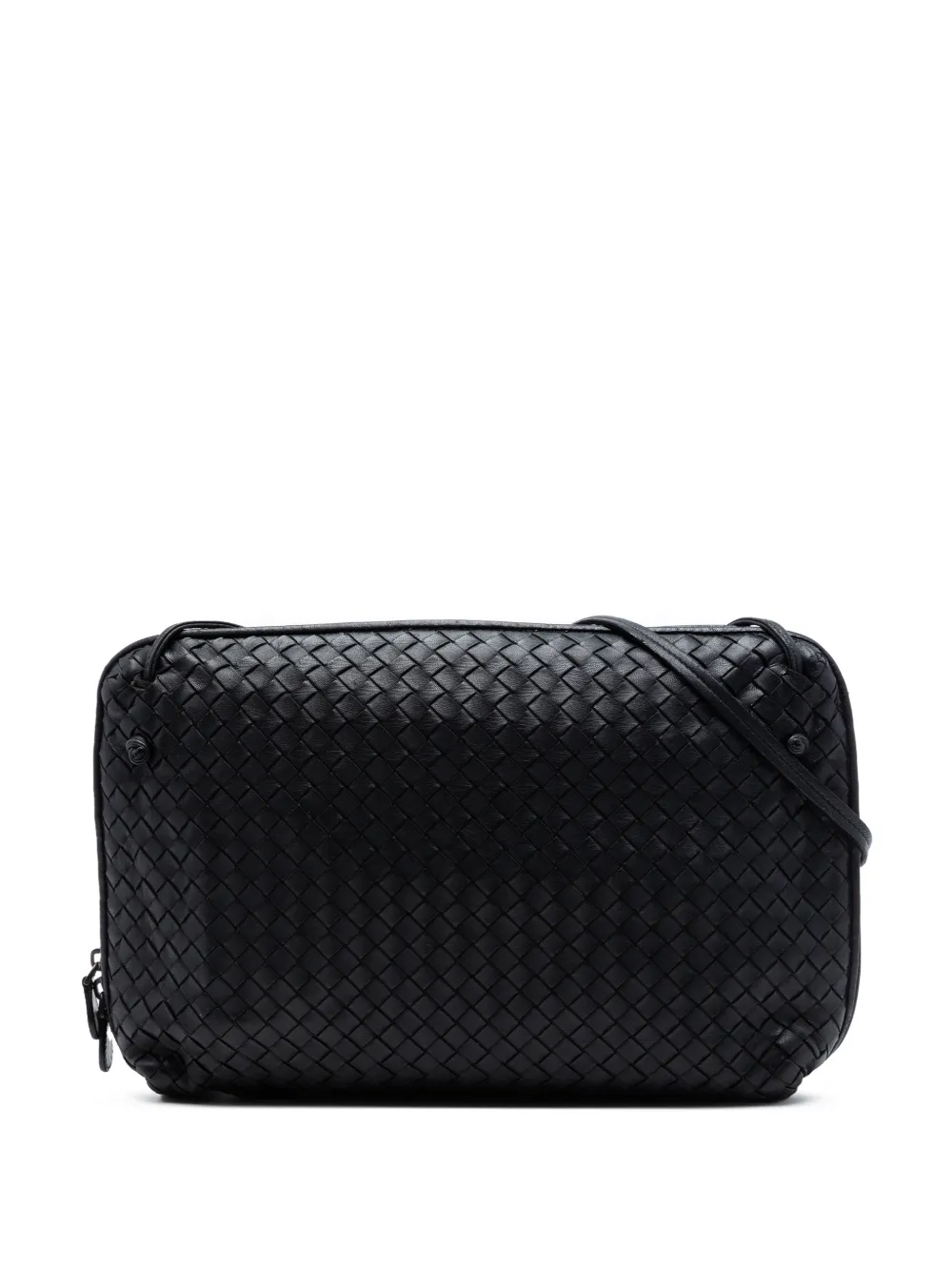 Bottega Veneta Pre-Owned 2012-2026 Large Nappa Intrecciato Nodini crossbody bag - Schwarz