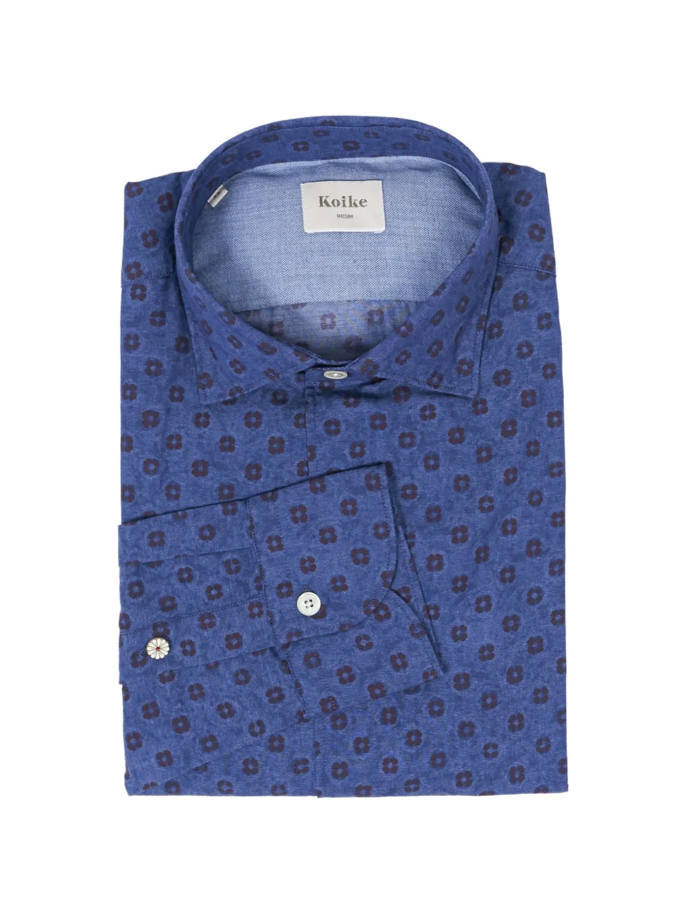 Koike Barcelona printed long-sleeve shirt - Blu