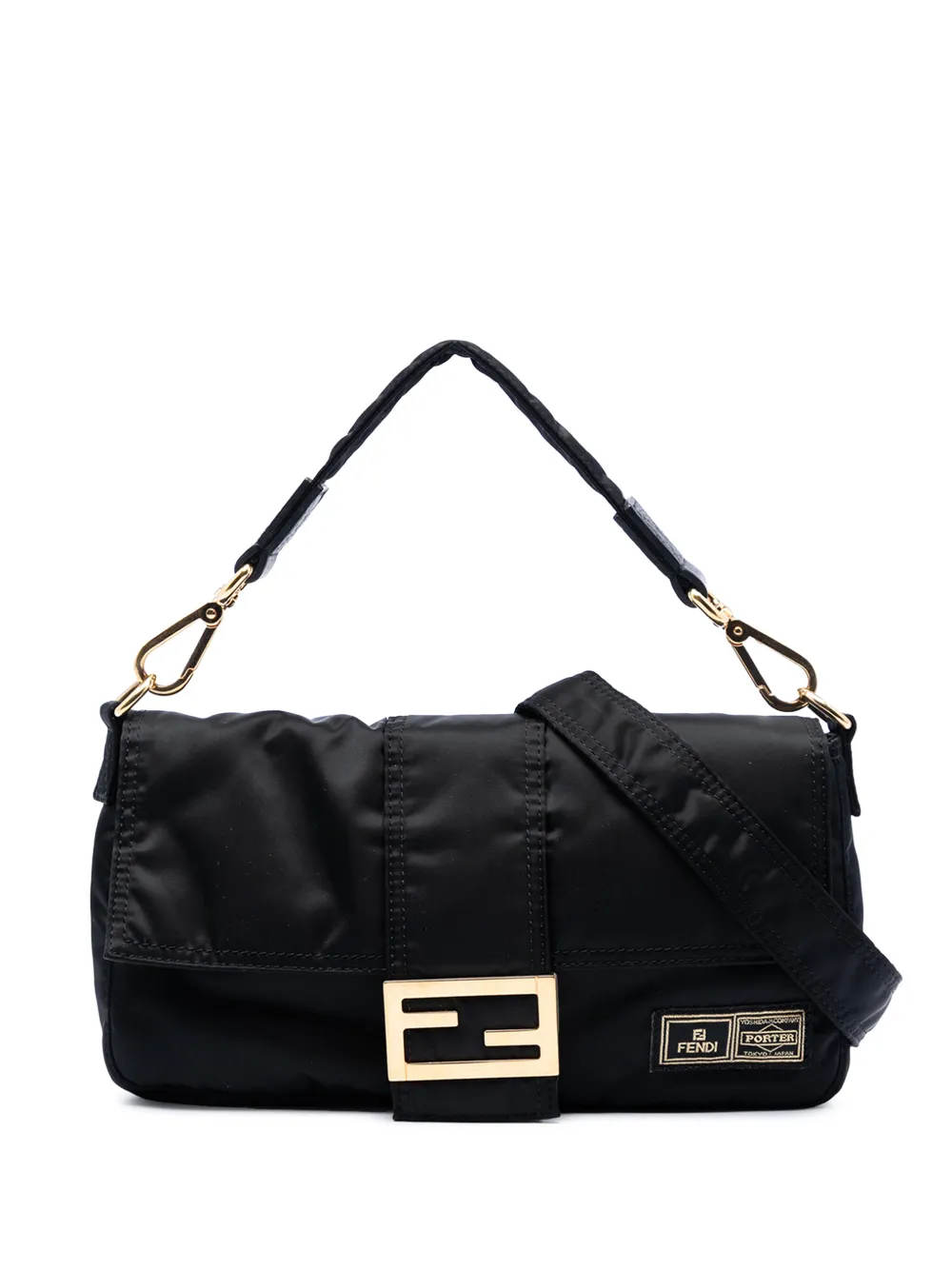Fendi Pre-Owned 2010-2026 Porter Yoshida Nylon Convertible Baguette satchel - Nero