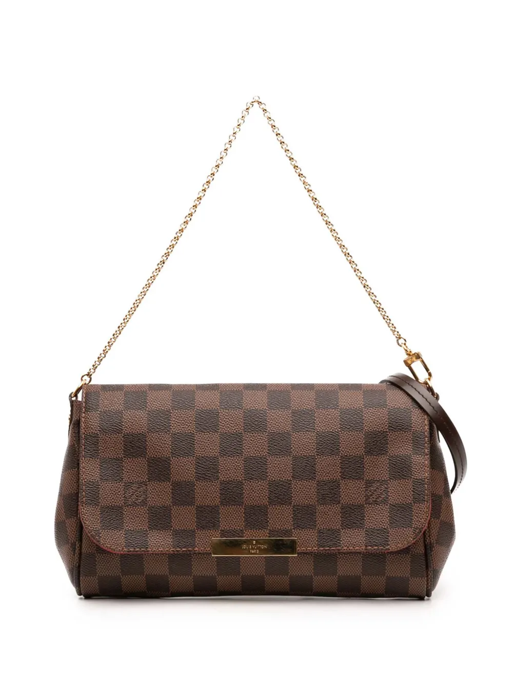 Louis Vuitton Pre-Owned 2014 Damier Ebene Favorite MM satchel - Marrone
