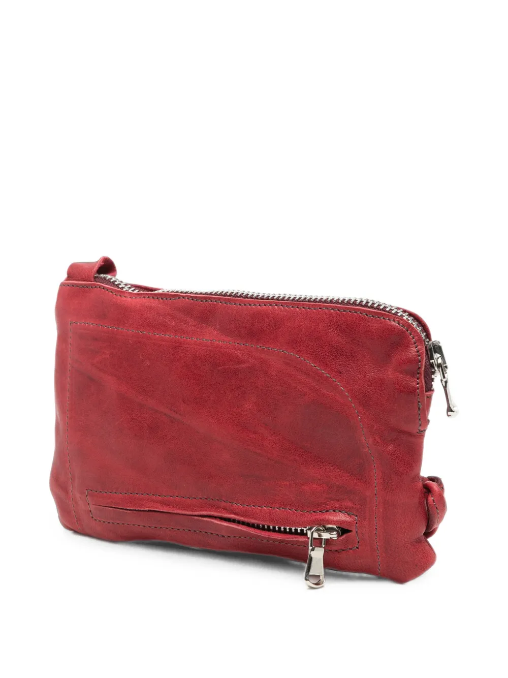 SOMMET Neck leather clutch bag Rood