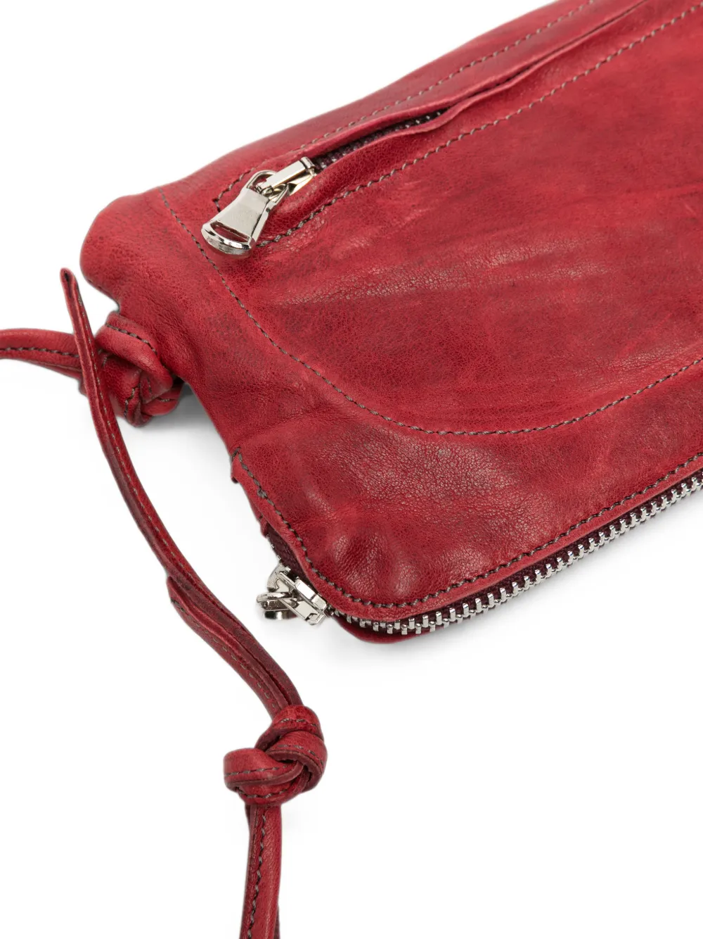 SOMMET Neck leather clutch bag Rood