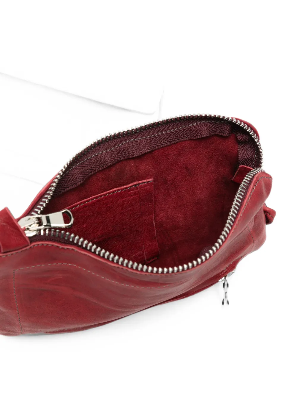 SOMMET Neck leather clutch bag Rood