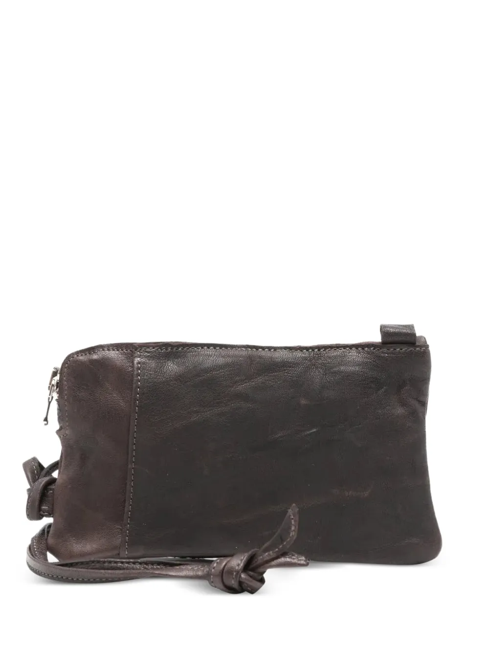 SOMMET Neck Pouch leather shoulder bag - Marrone