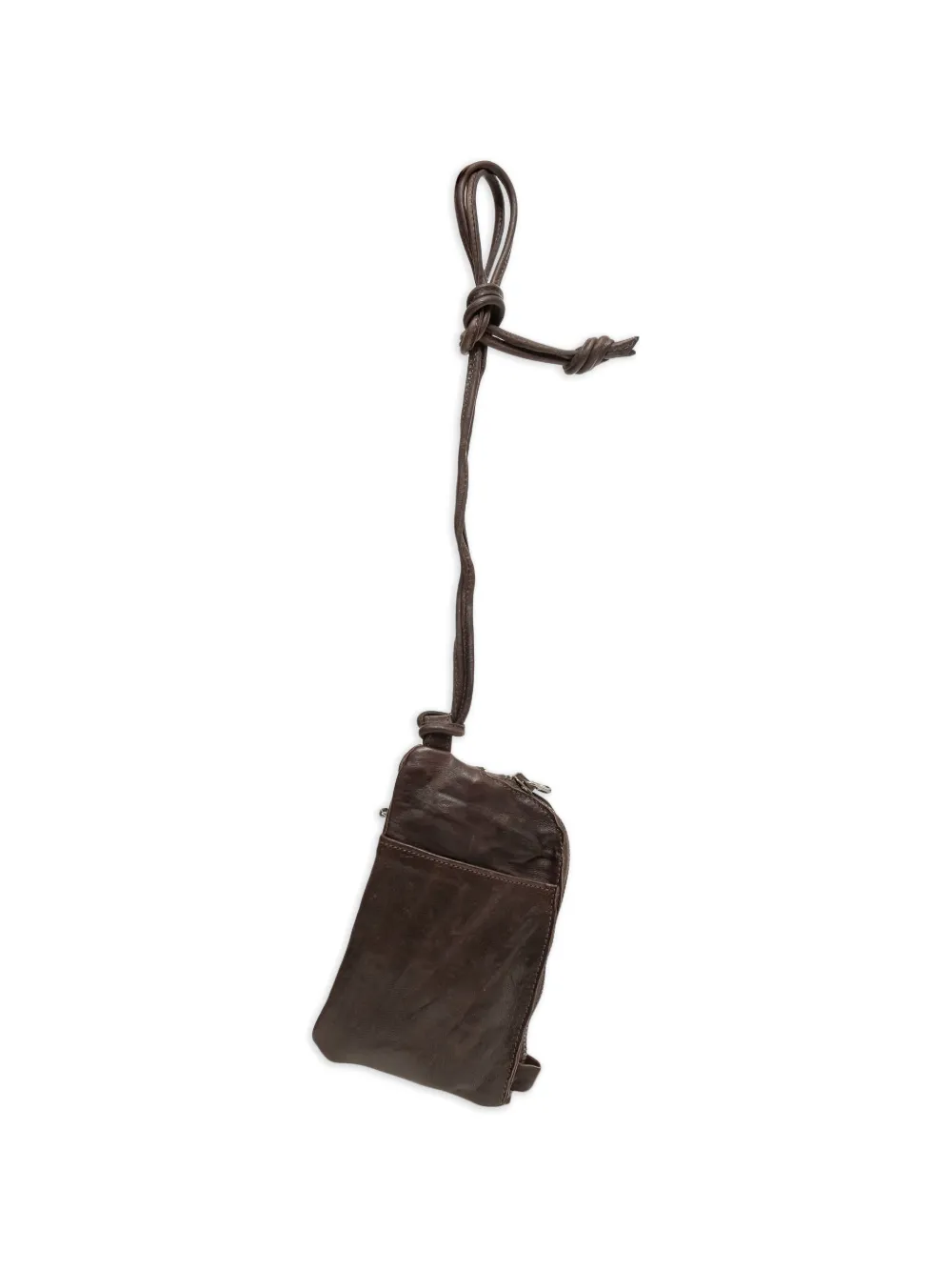 SOMMET Neck Pouch leather shoulder bag - Marrone