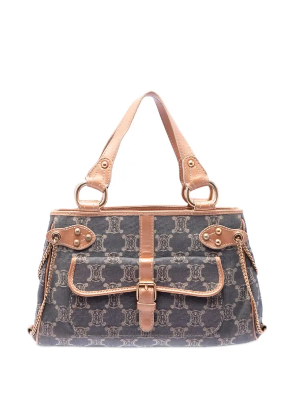 Celine Pre-owned 20th Century Macadam Denim Handbag in Blue