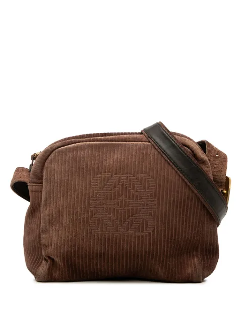 Loewe Pre-Owned 1990-2000 코듀로이 애너그램 숄더 백