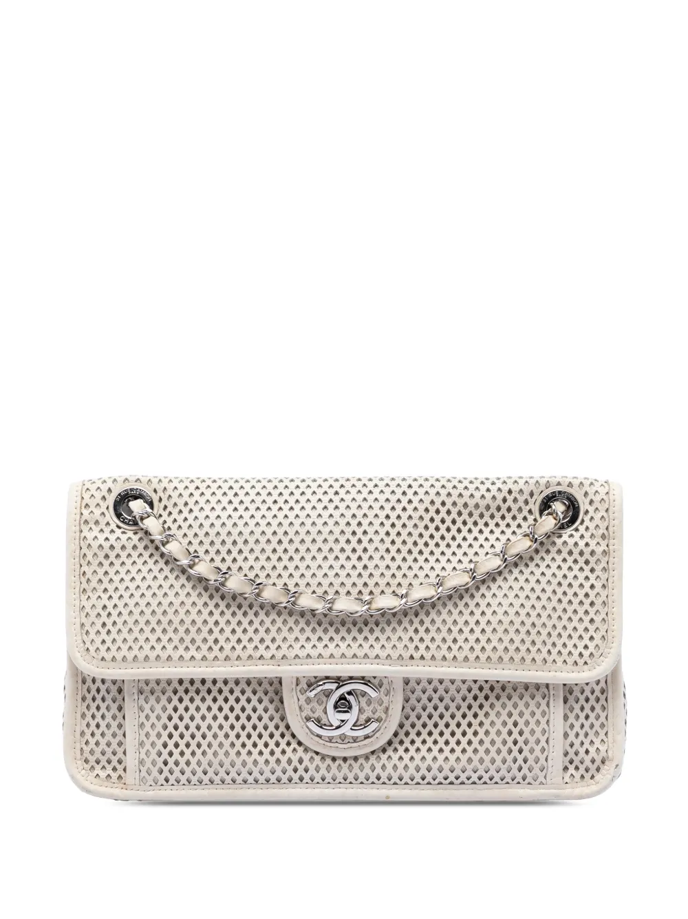 CHANEL Pre-Owned 2012-2013 Medium Perforated Calfskin Up In The Air Flap shoulder bag - Weiß