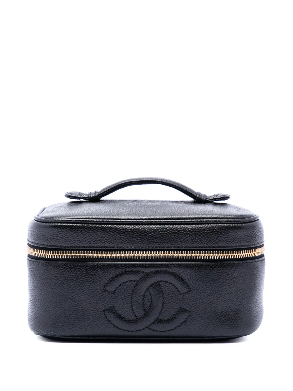 CHANEL Pre-Owned 1994-1996 CC Caviar vanity bag - Schwarz