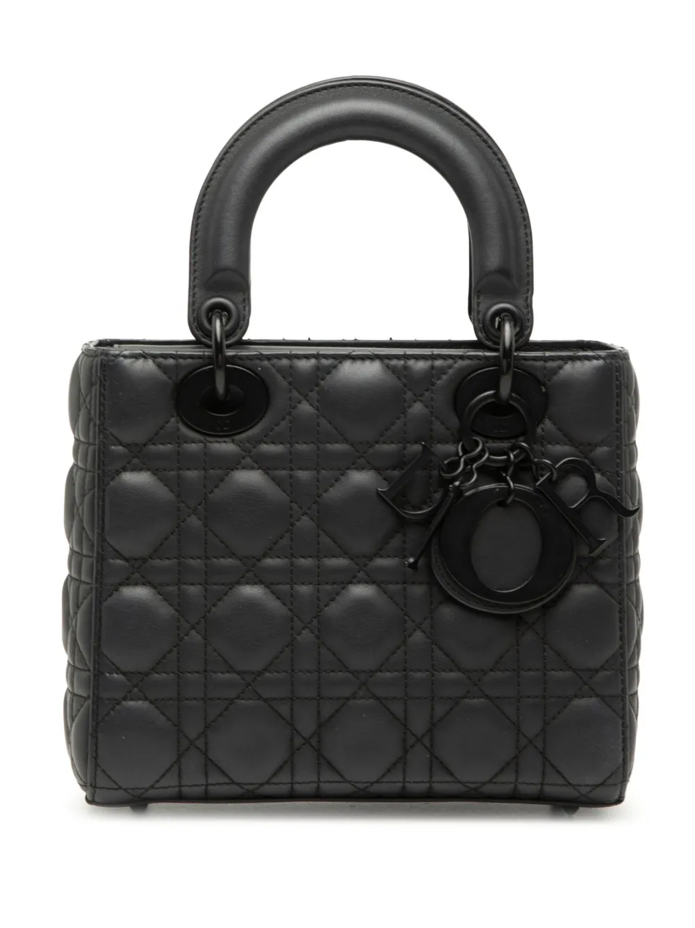 Christian Dior Pre-Owned 2023 Small Ultra Matte Calfskin Cannage My ABCDior Lady Dior satchel - Black