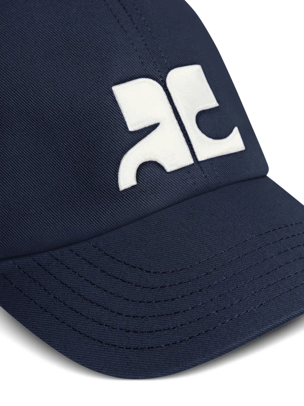 Courrèges AC pet met logo-patch Blauw