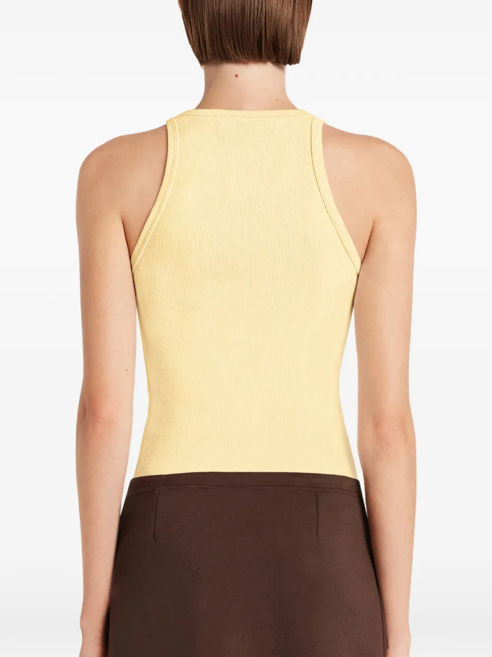 Courrèges Tanktop met gespdetail Geel
