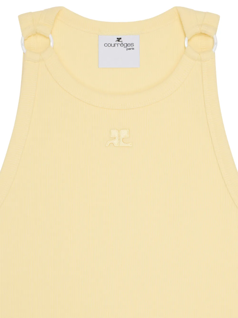 Courrèges Tanktop met gespdetail Geel