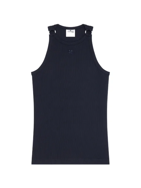 Courrèges バックル タンクトップ | ブルー | FARFETCH JP