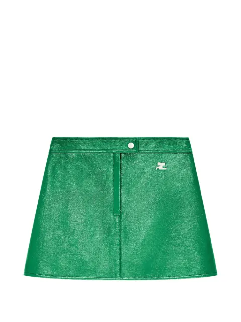 Courrèges — vinyl-effect mini skirt