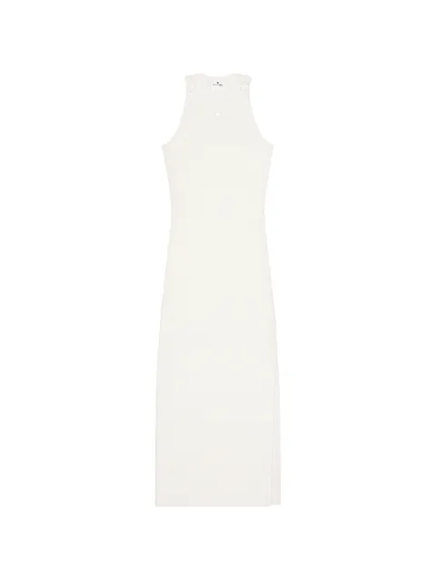 Courrèges buckle-detail ribbed-knit midi dress