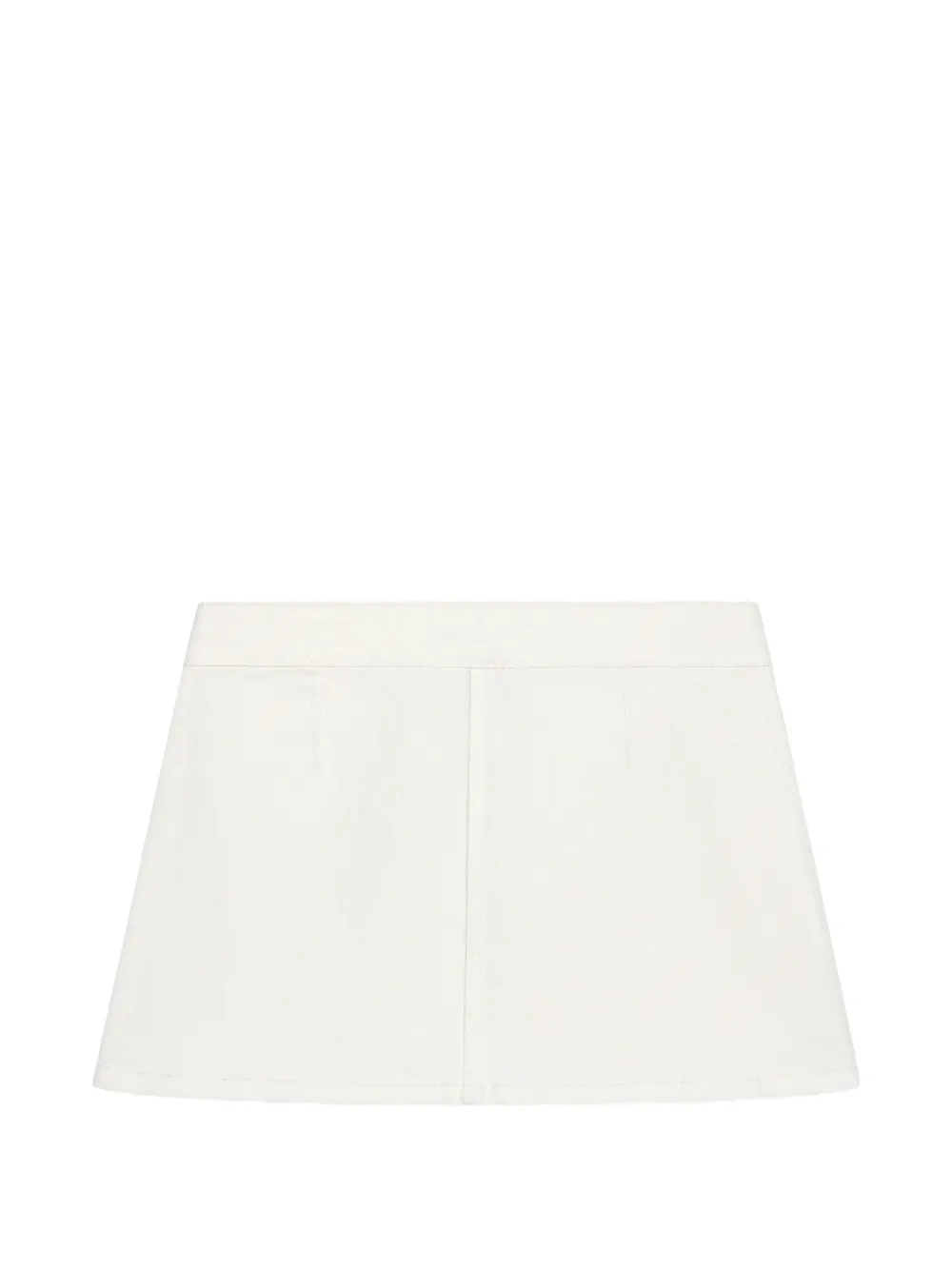 Courrèges Denim mini-rok met twee zakken Wit