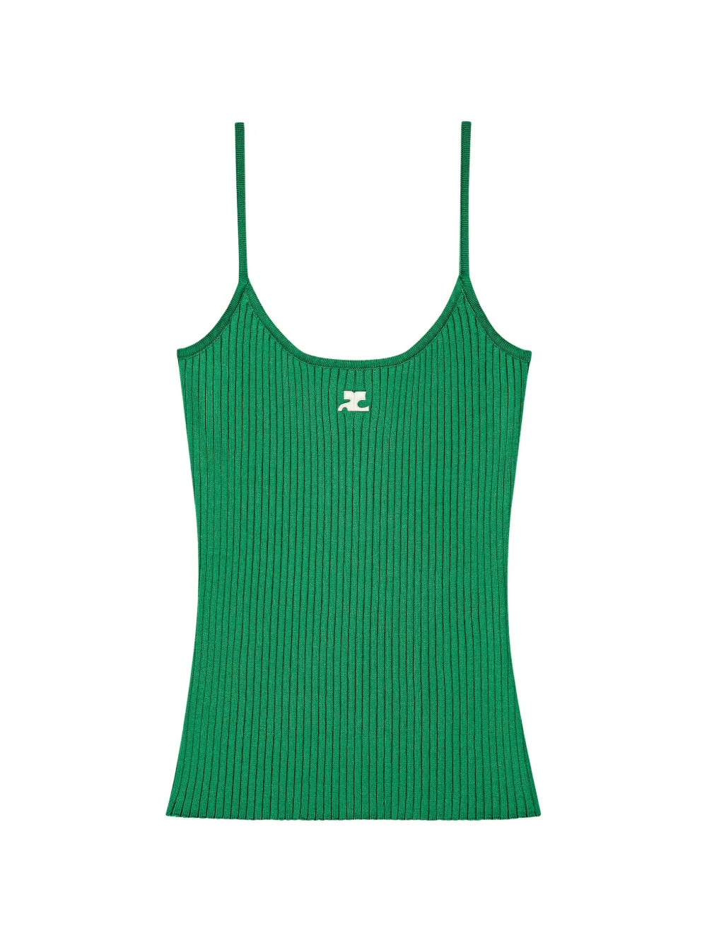 Courrèges ribbed-knit tank top - Verde