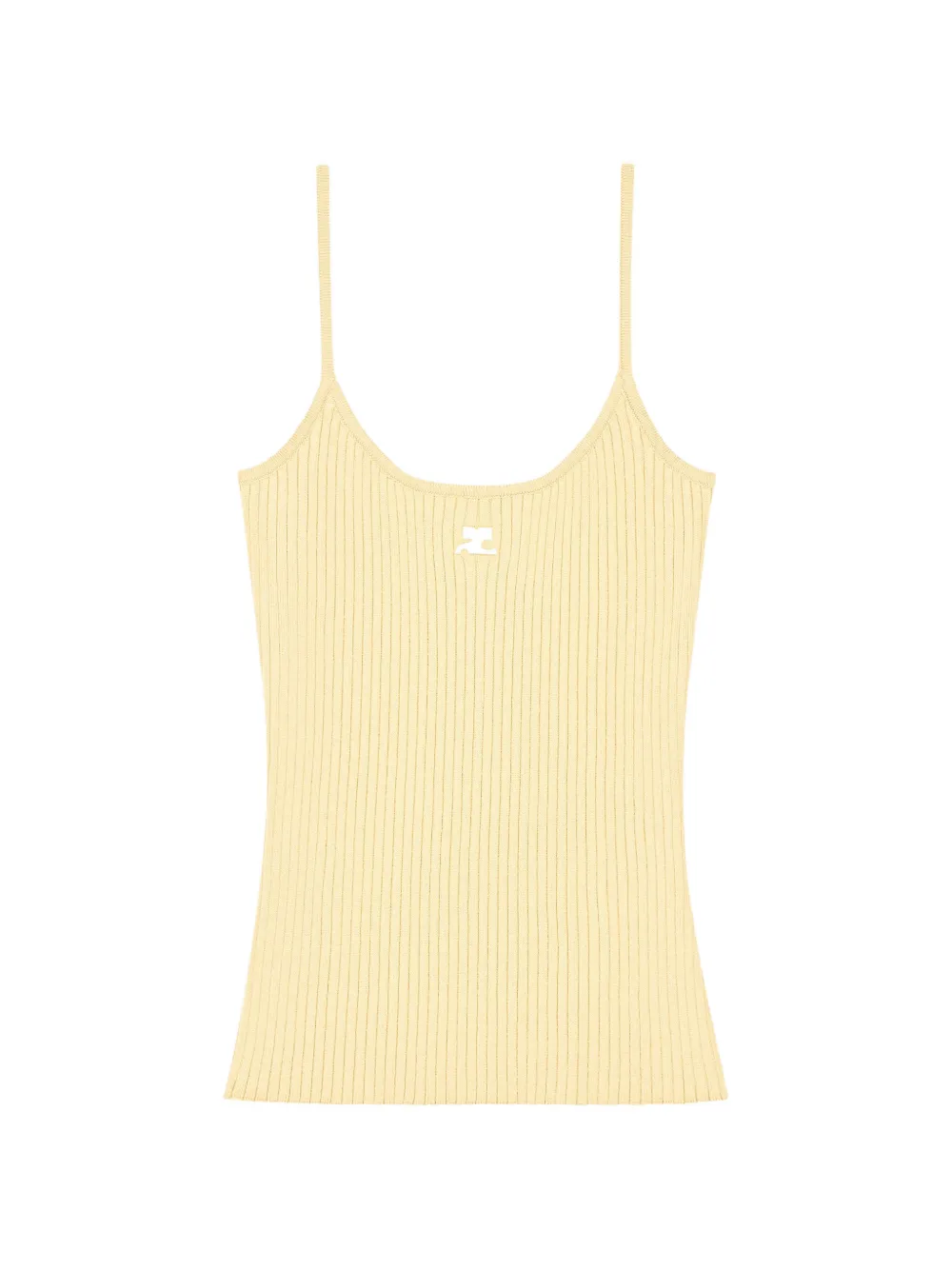 Courrèges ribbed-knit tank top - Giallo