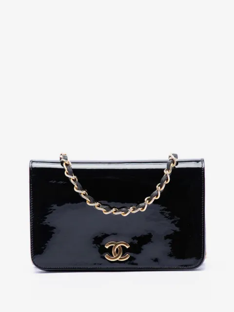 CHANEL Pre-Owned 1984-1986 Schultertasche aus Lackleder mit Kette