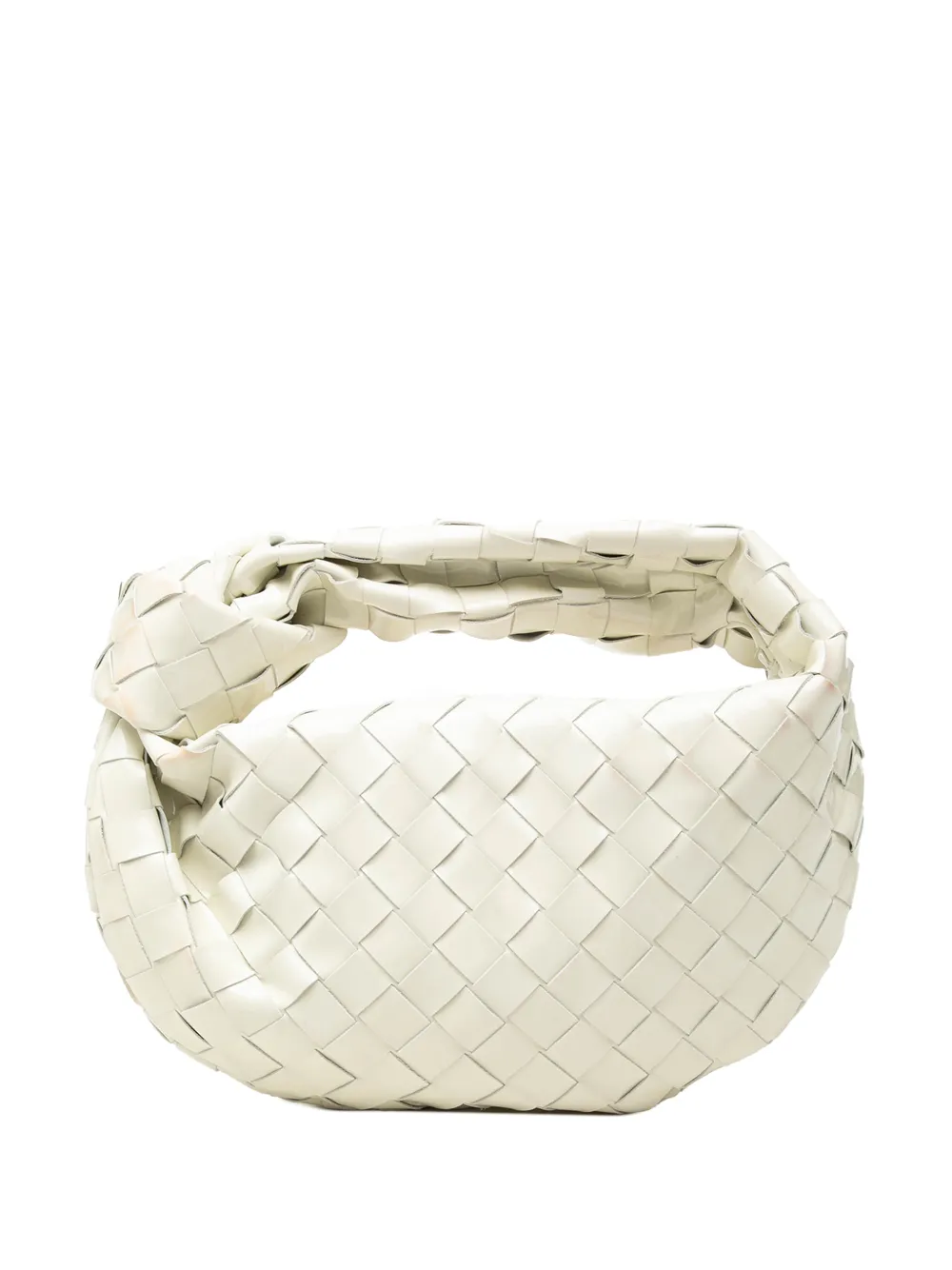 Bottega Veneta Pre-Owned 2012-2026 Mini Patent Intrecciato Jodie hobo bag - White