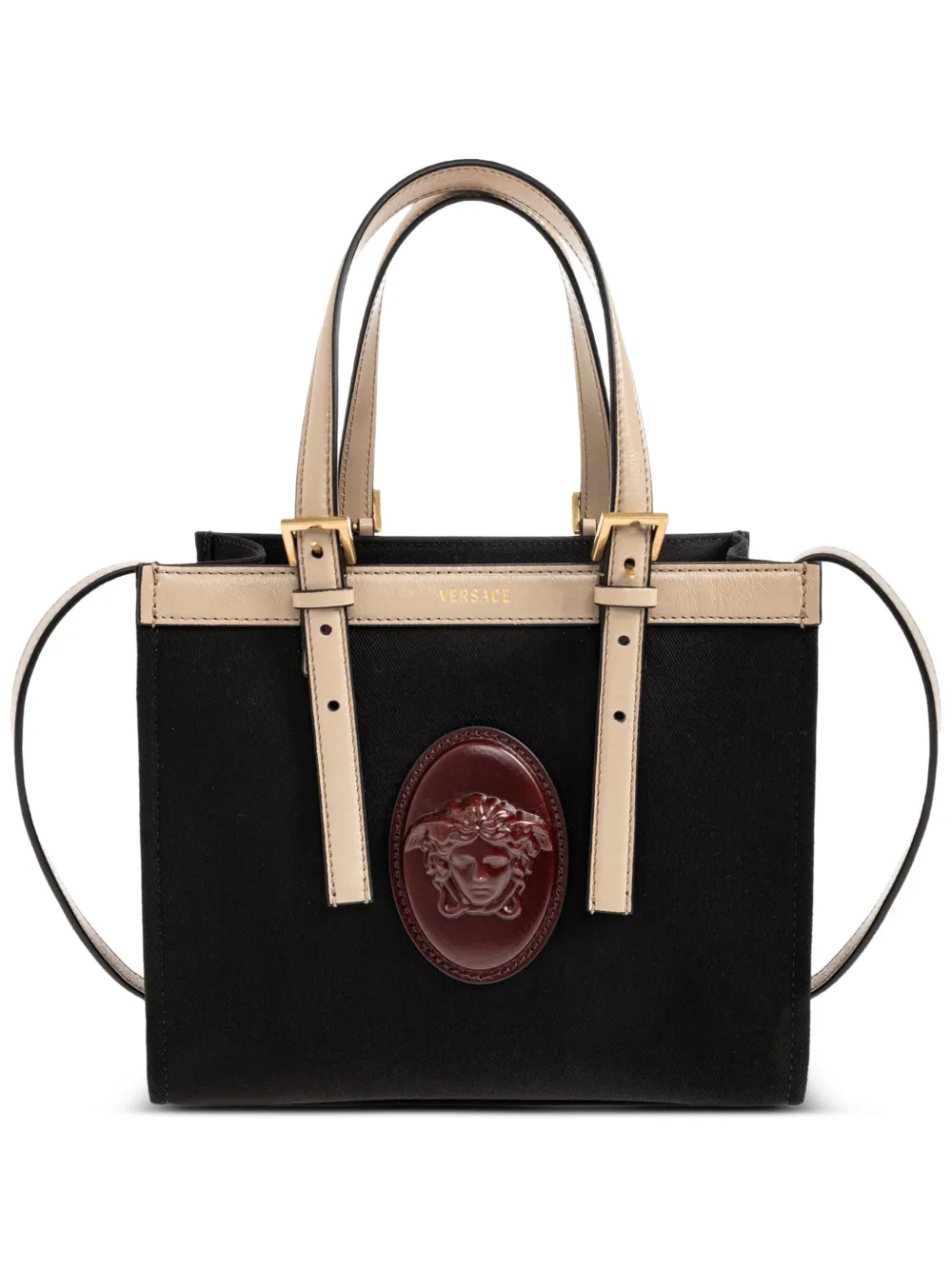 Versace mini Rivière tote bag - Nero