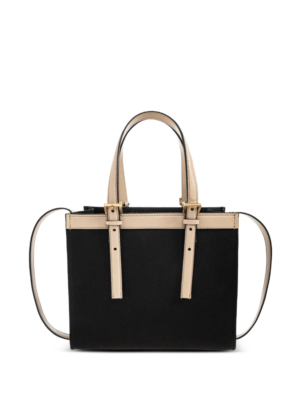 Versace Rivière canvas mini-shopper Zwart