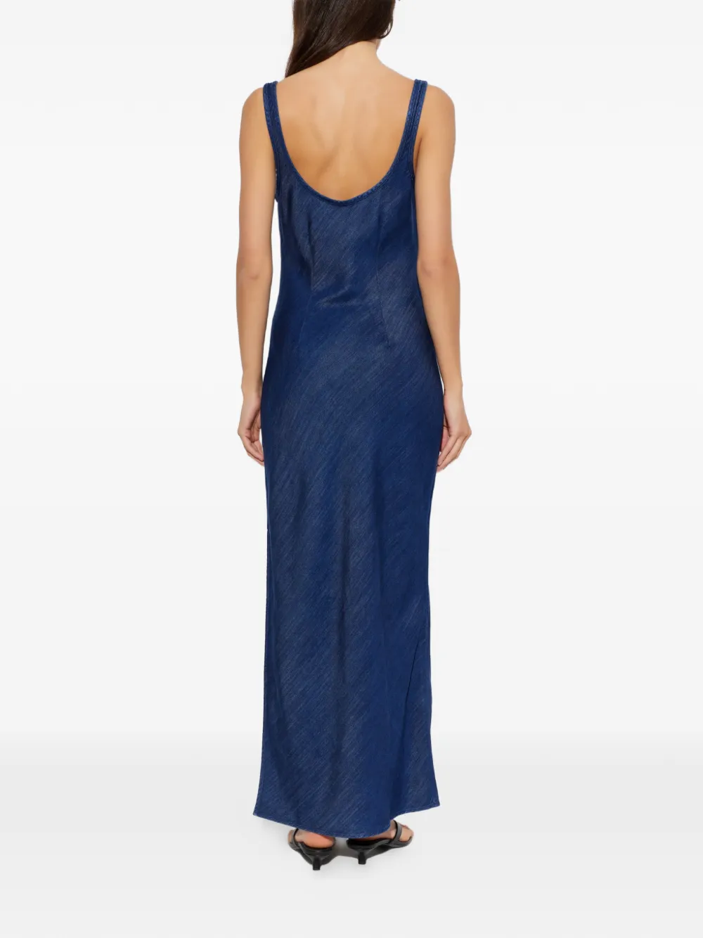 SAMSOE Sasunna maxi-jurk met diepe ronde hals Blauw