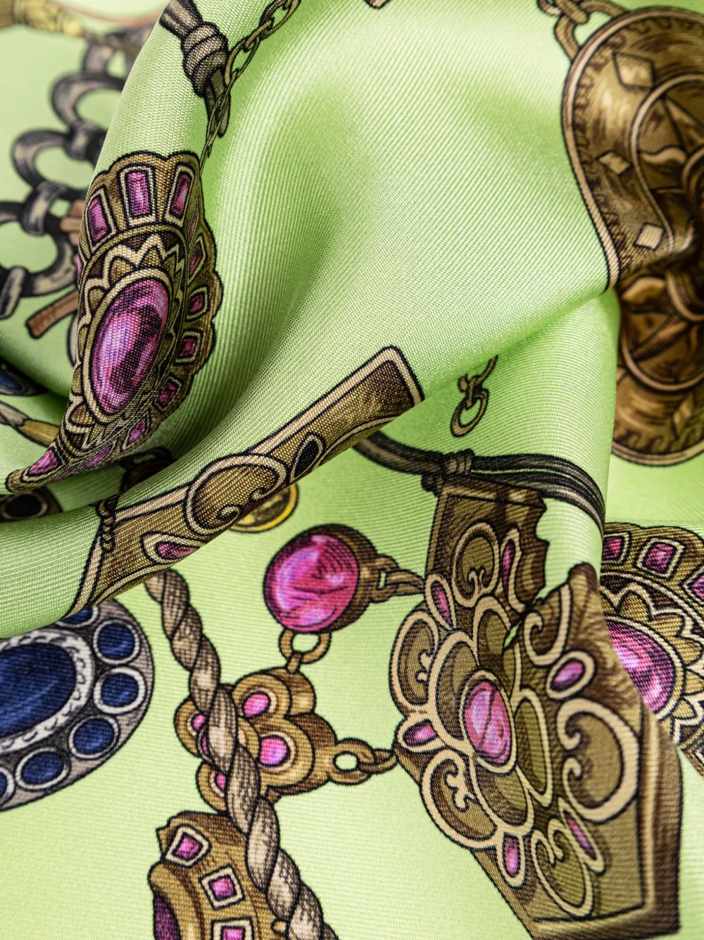 Versace Sjaal met Broken Jewels-print Groen