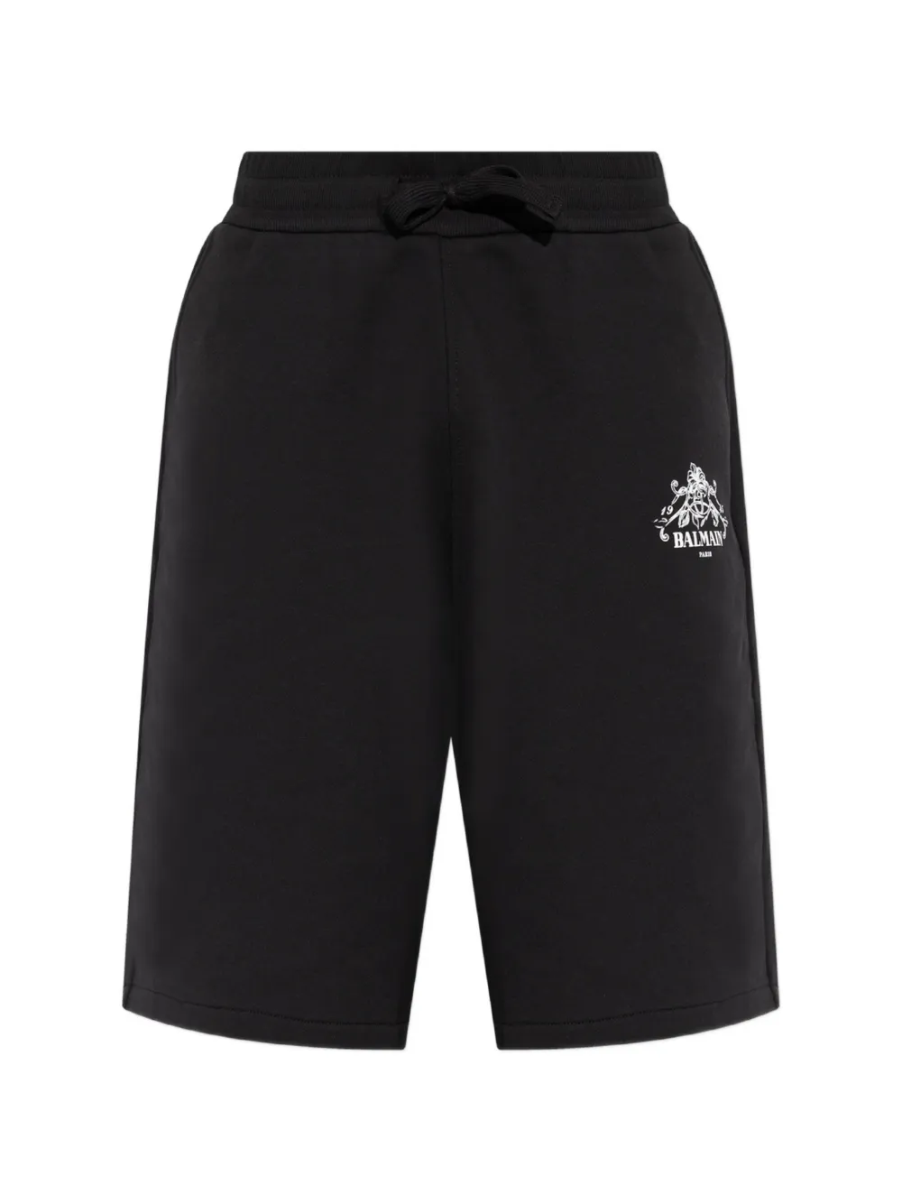 Balmain logo-print drawstring shorts - Nero